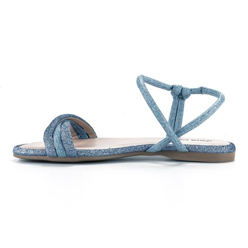 Sandália Pink  Cats Infantil Rasteira Jeans Azul
