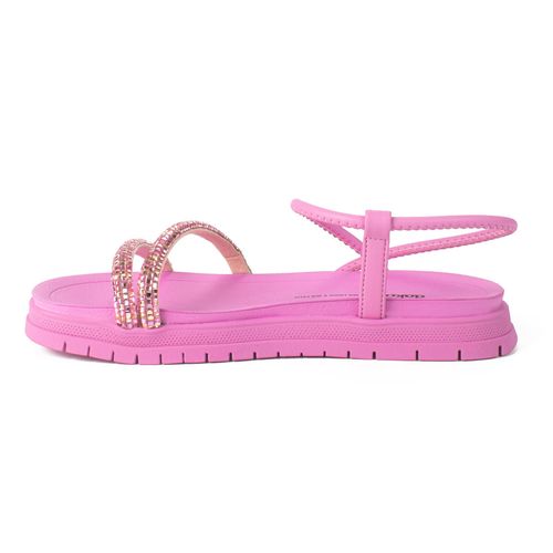 Sandália Dakota  Flatform Rosa com Brilhos