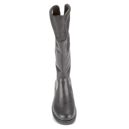 Bota Pink  Cats Infantil de Cano Longo Preta
