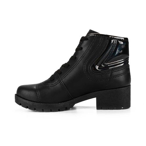 Bota Coturno  Pink Cats Infantil Preta