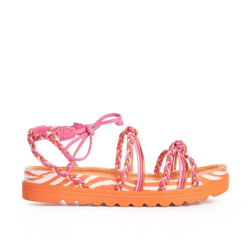 Sandália Dakota  Flatform Laranja com Amarração