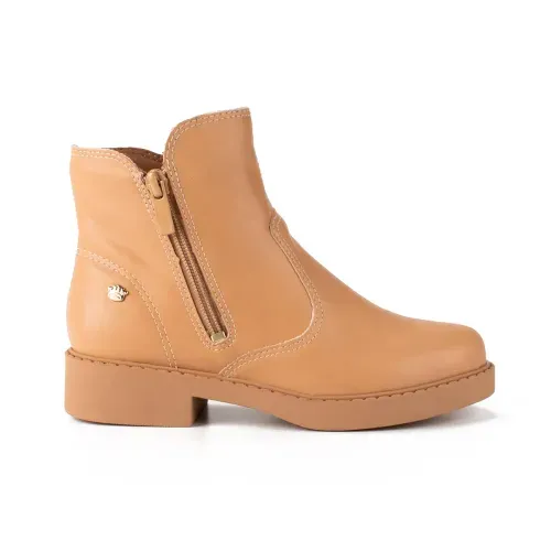 Bota Pink Cats Infantil de Cano Curto Caramelo