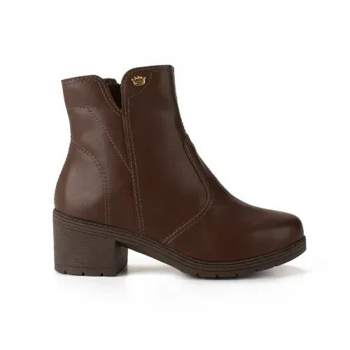 Bota Pink Cats de Cano Curto Marrom