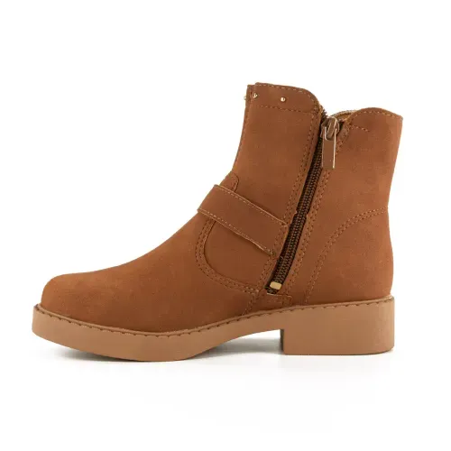 Bota Pink  Cats Infantil de Cano Curto Caramelo