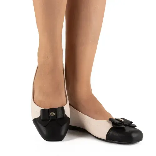 Sapatilha Campesí  Bege e Preta