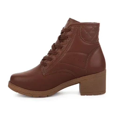 Bota Coturno  Pink Cats Infantil Marrom