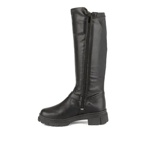 Bota Pink  Cats Infantil de Cano Longo Preta