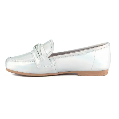 Sapato Pink  Cats Infantil Loafer Metalizado