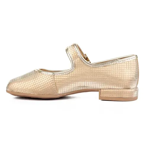 Sapato Pink Cats Infantil de Salto Baixo Metalizado