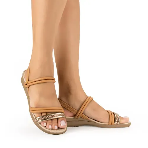 Sandália Campesí Anabela Caramelo