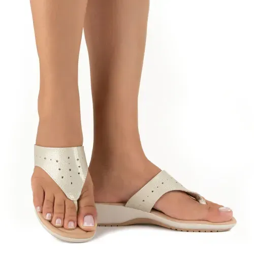 Tamanco Campesí Anabela Bege