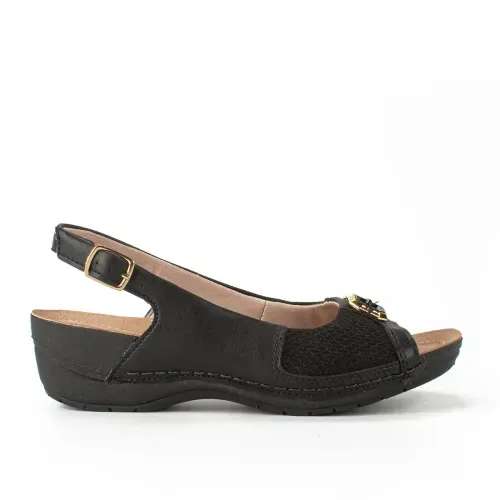 Sandália Campesí Anabela Preta