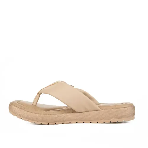 Chinelo Campesí Flatform Bege