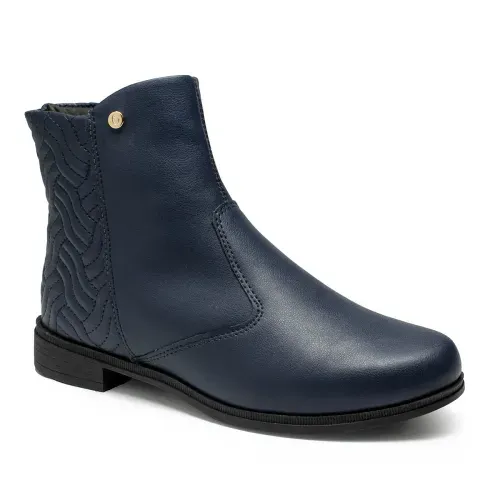 Bota Campesí de Cano Curto Azul Marinho