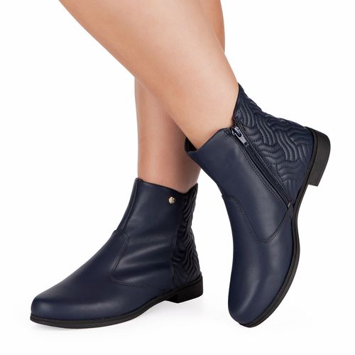 Bota Campesí de Cano Curto Azul Marinho