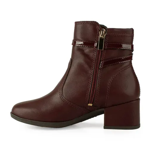 Bota Pink Cats Infantil de Cano Curto Bordô
