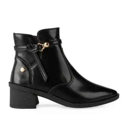 Bota Pink Cats Infantil de Cano Curto Preta