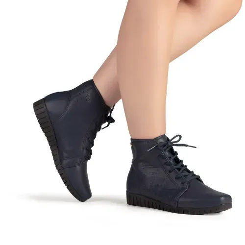 Bota Coturno Campesí Azul Marinho
