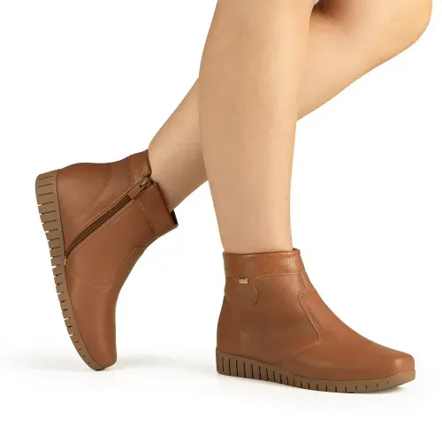 Bota Campesí de Cano Curto Caramelo