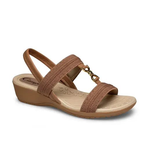 Sandália Campesí Anabela Marrom