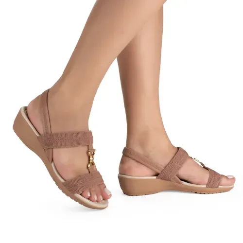 Sandália Campesí Anabela Marrom