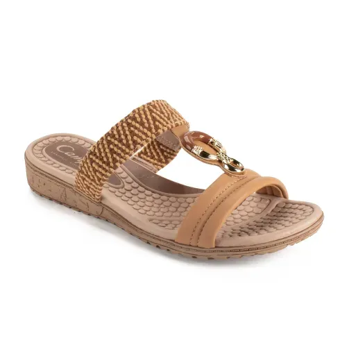 Tamanco Campesí Anabela Bege