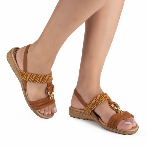 Sandália Campesí Anabela Caramelo