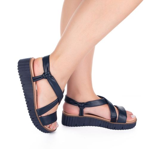 Sandália Campesí  Flatform Azul Marinho