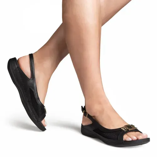 Sandália Campesí Slingback Preta