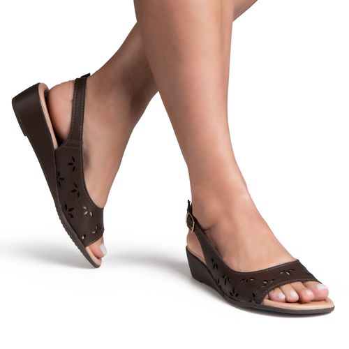 Sandália Campesí Anabela Marrom