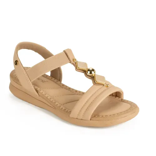 Sandália Campesí Anabela Bege