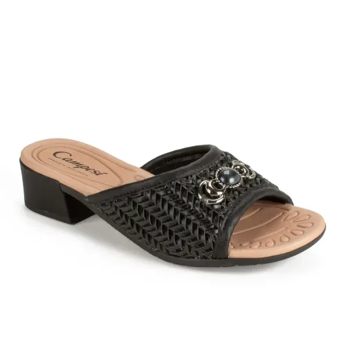 Tamanco Campesí de Salto Bloco Preto