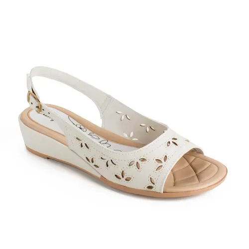 Sandália Campesí Anabela Branca